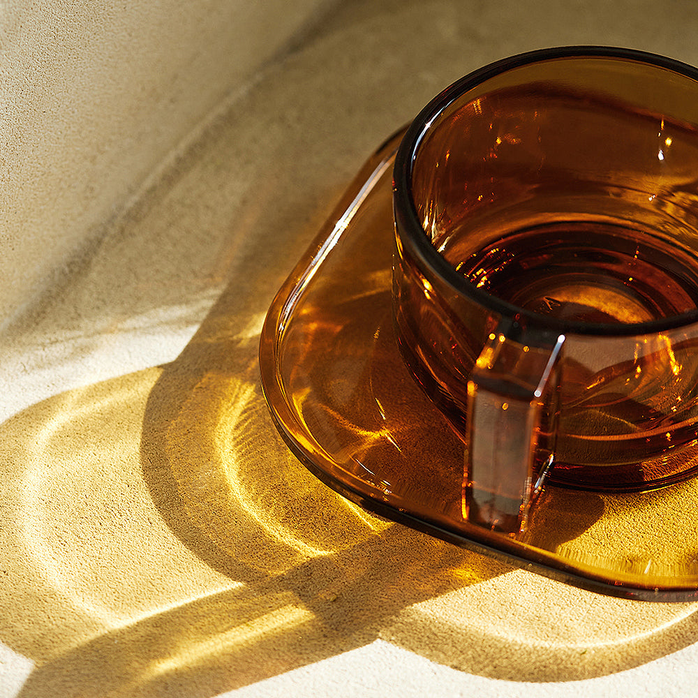 Cup and Saucer / Amber