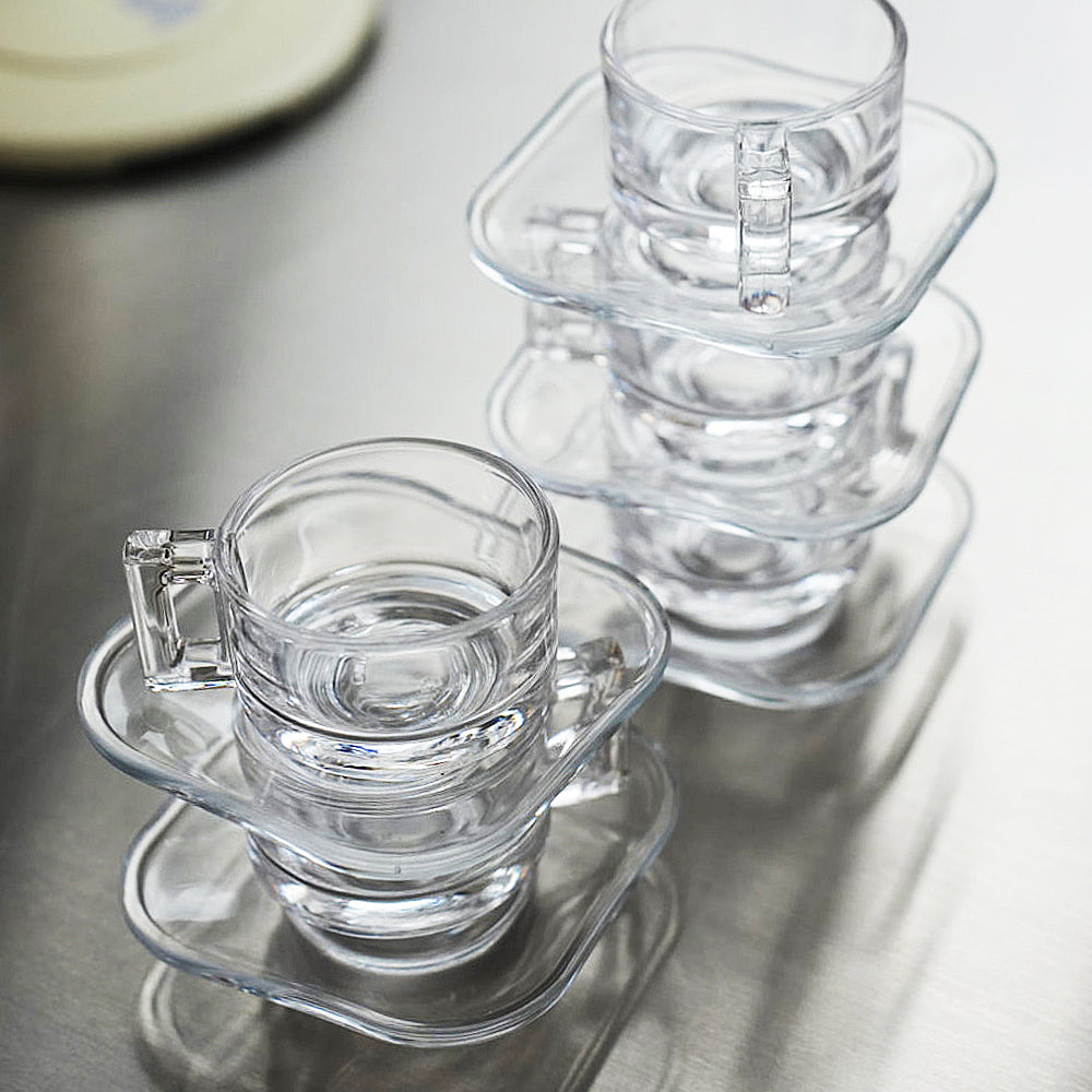 Cup and Saucer/Clear