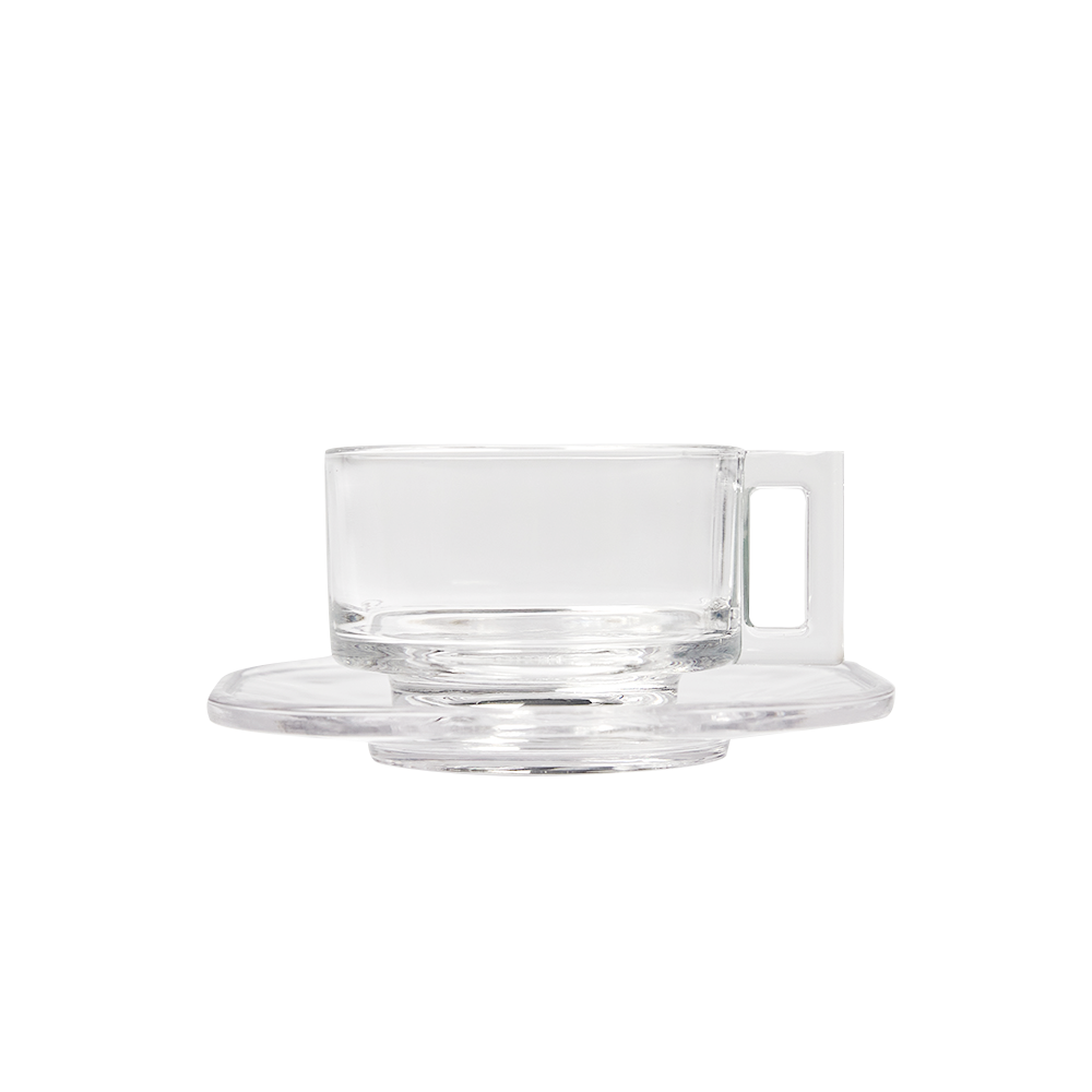 Cup and Saucer/Clear