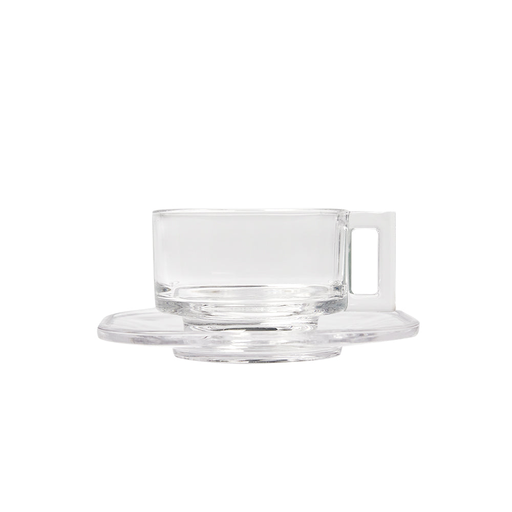 Cup and Saucer/Clear