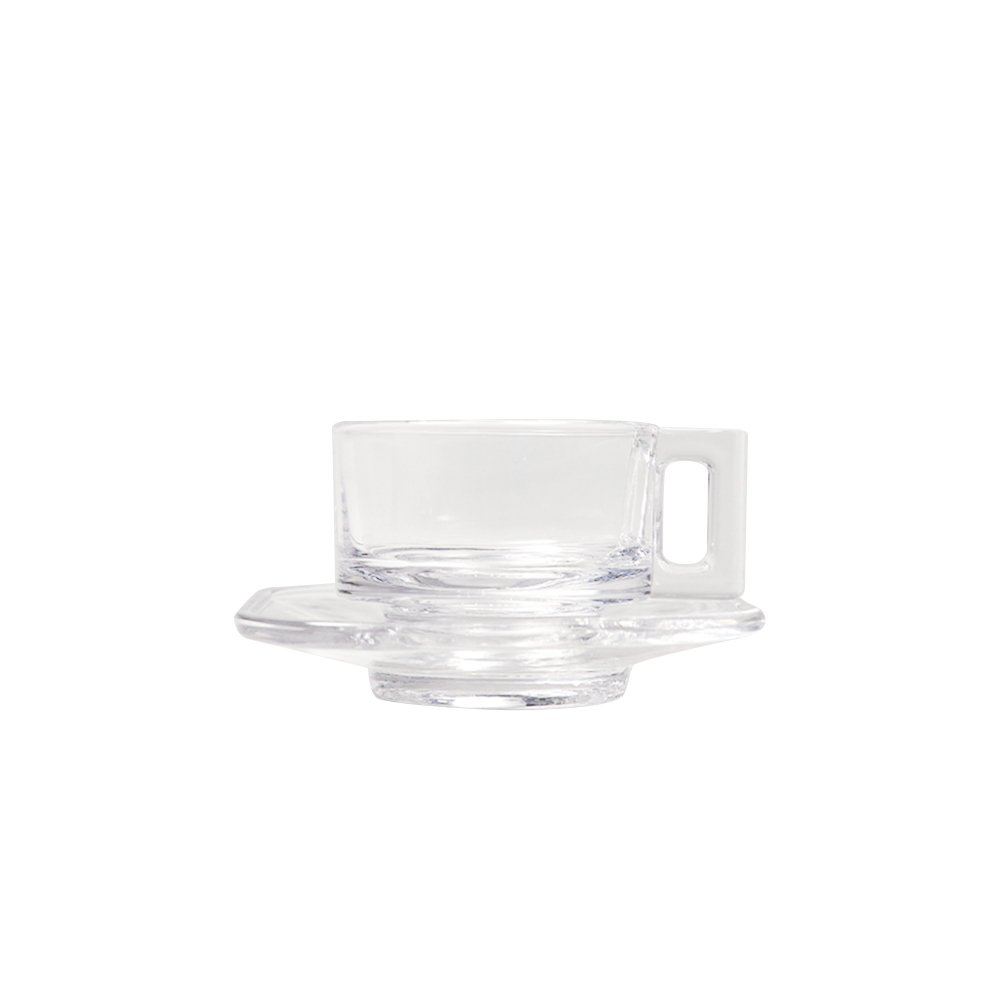Espreso Cup and Saucer/Clear