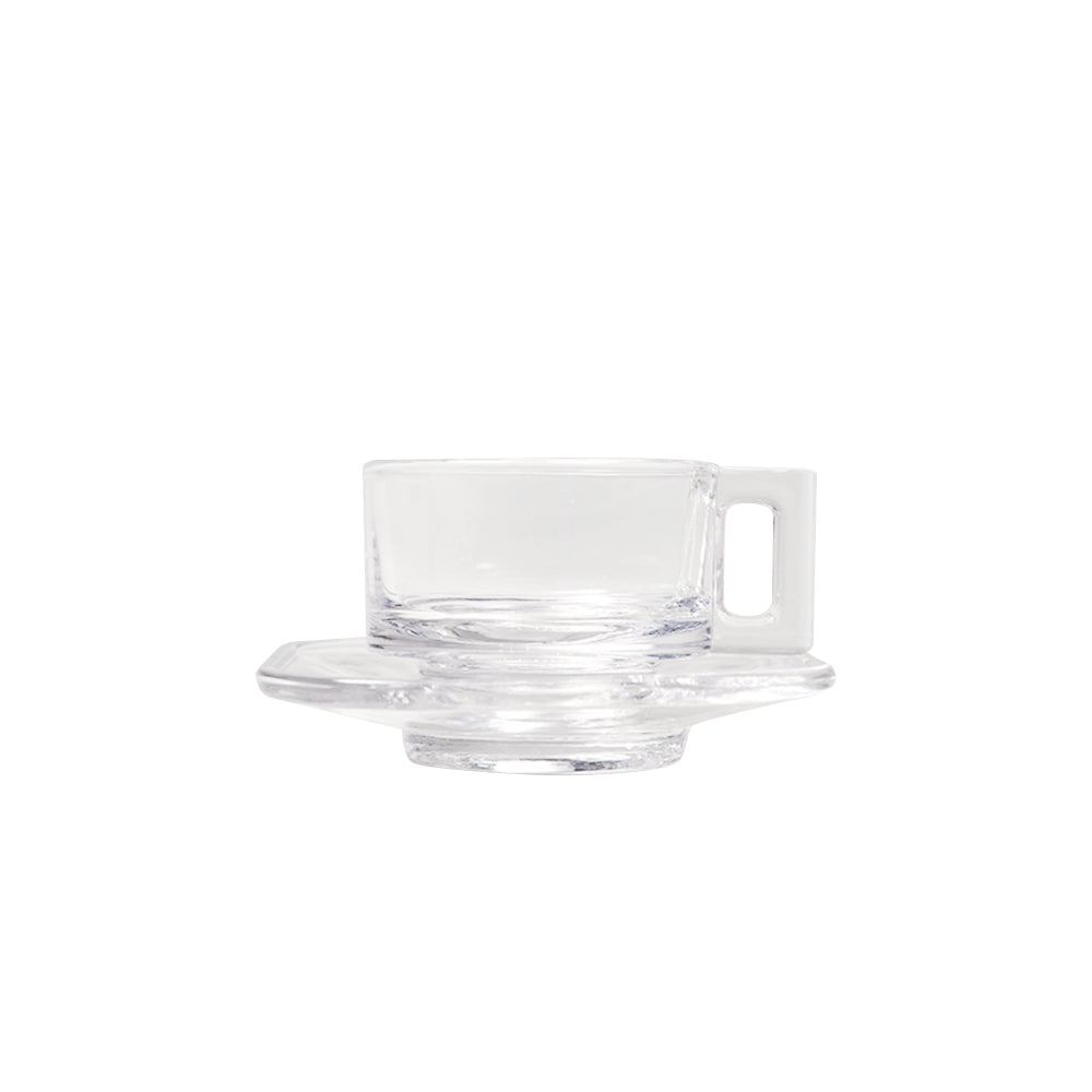 Espresso Cup and Saucer/Clear