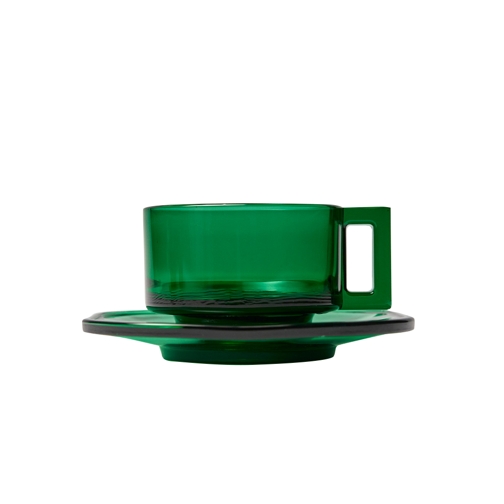 Cup and Saucer / Green