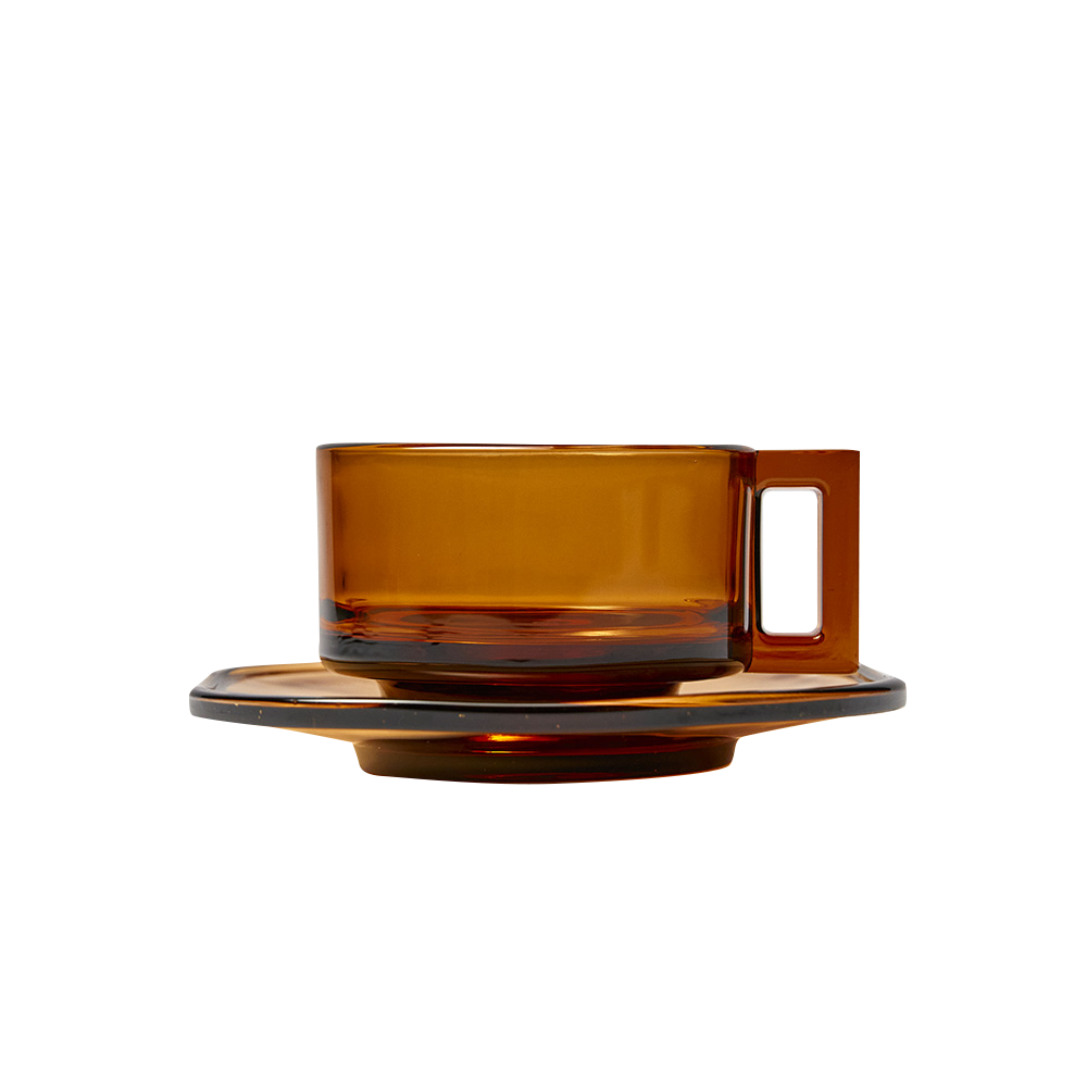 Cup and Saucer / Amber