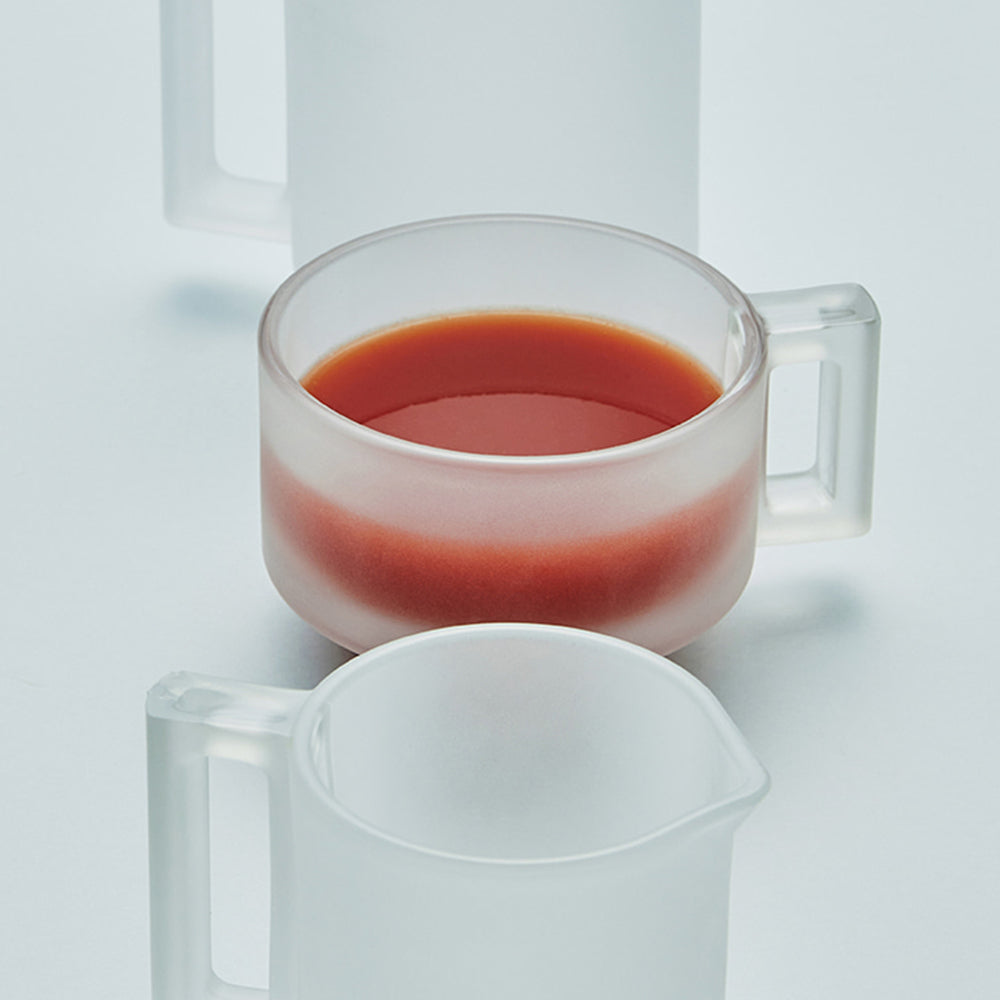 Cup and Saucer /Frosted