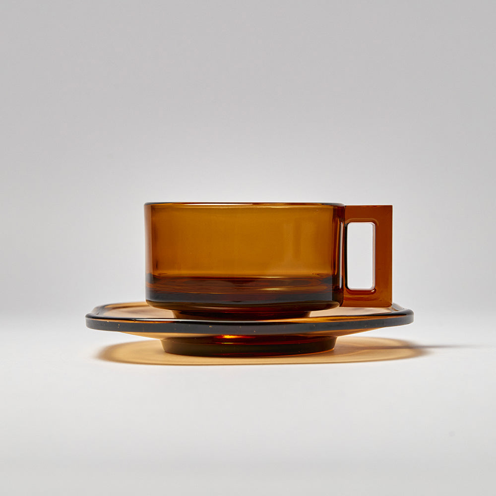 Cup and Saucer / Amber