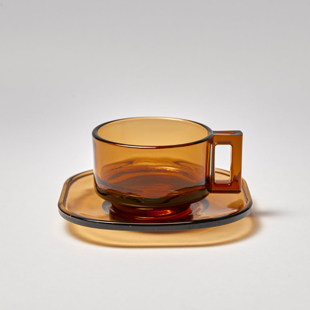 Cup and Saucer / Amber