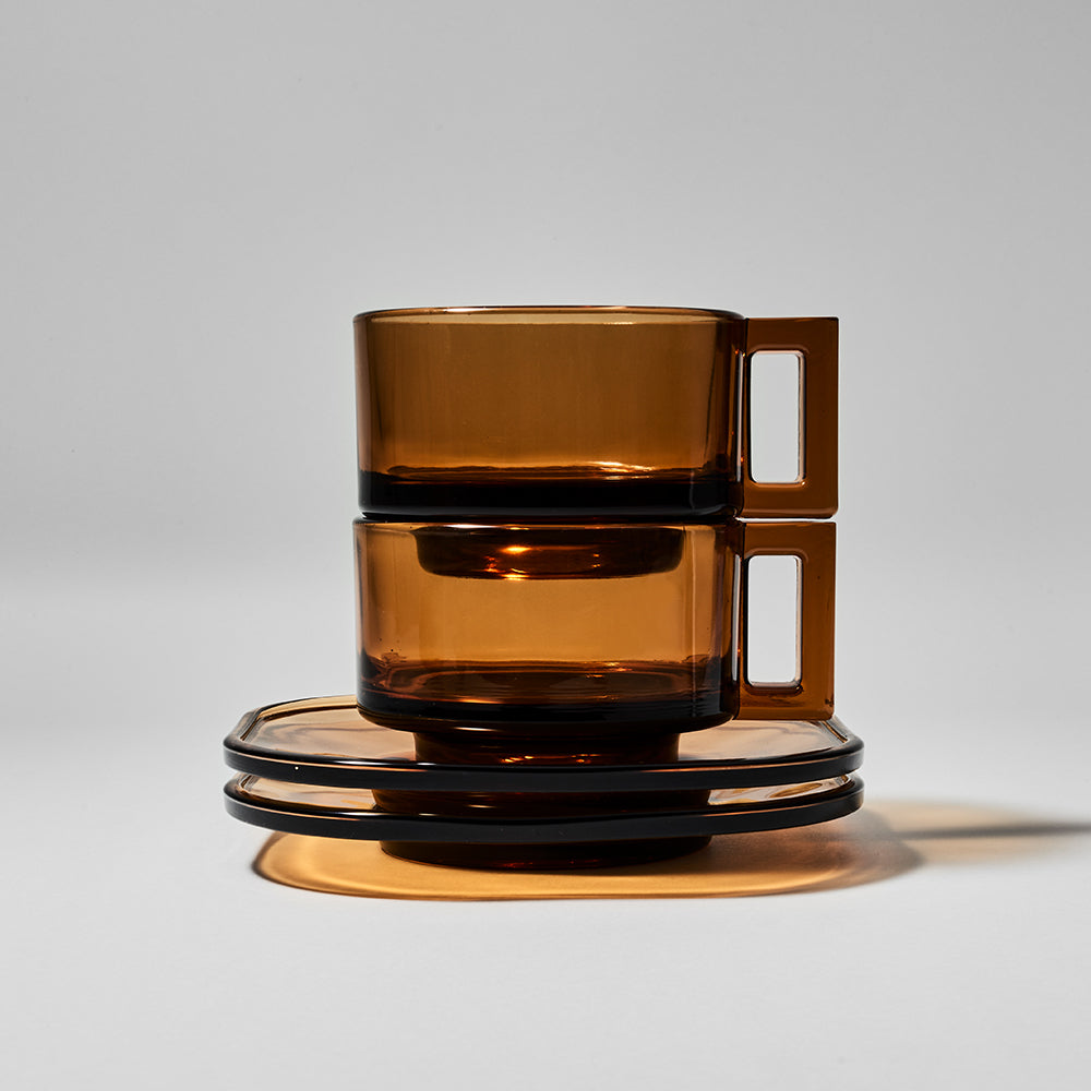 Cup and Saucer / Amber