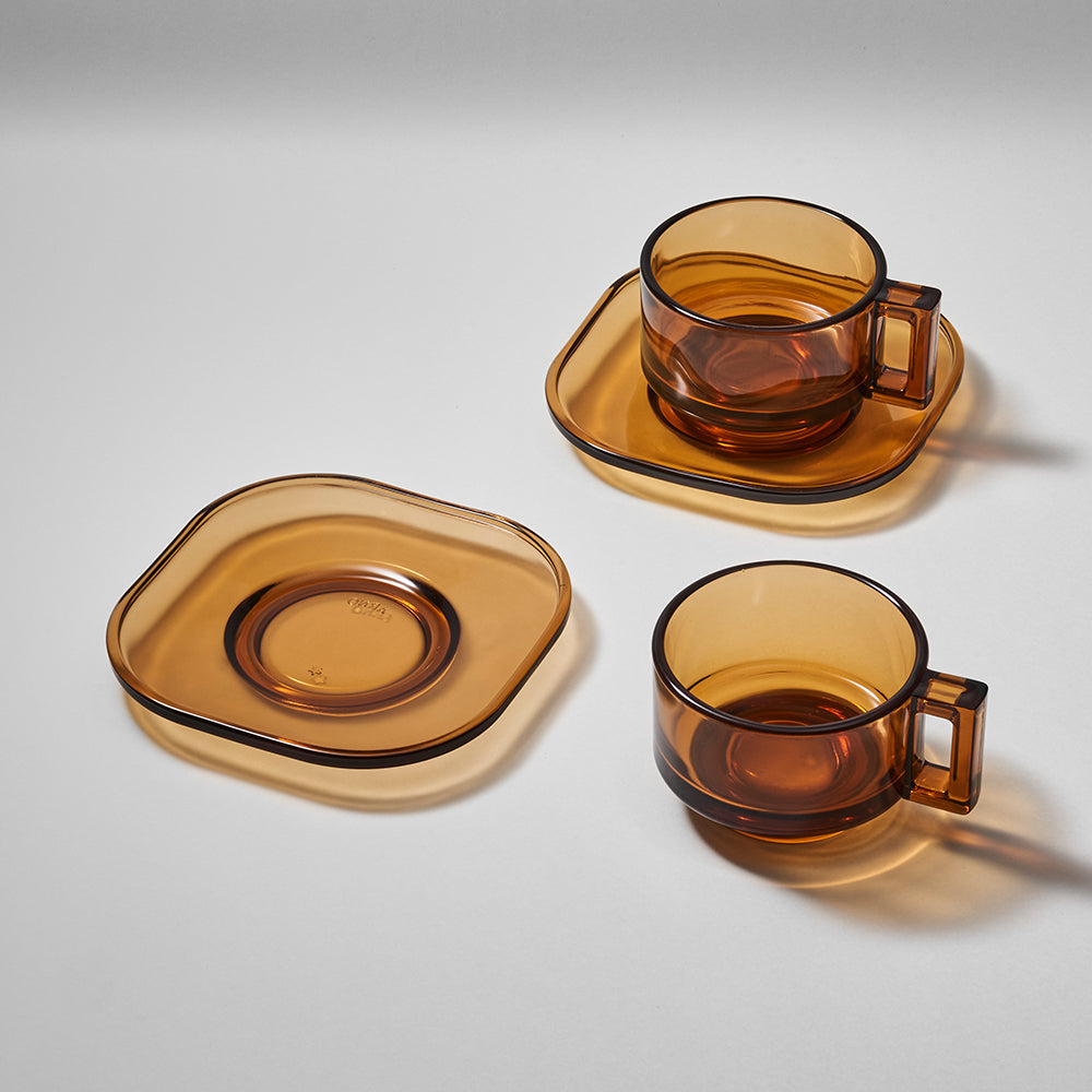 Cup and Saucer / Amber