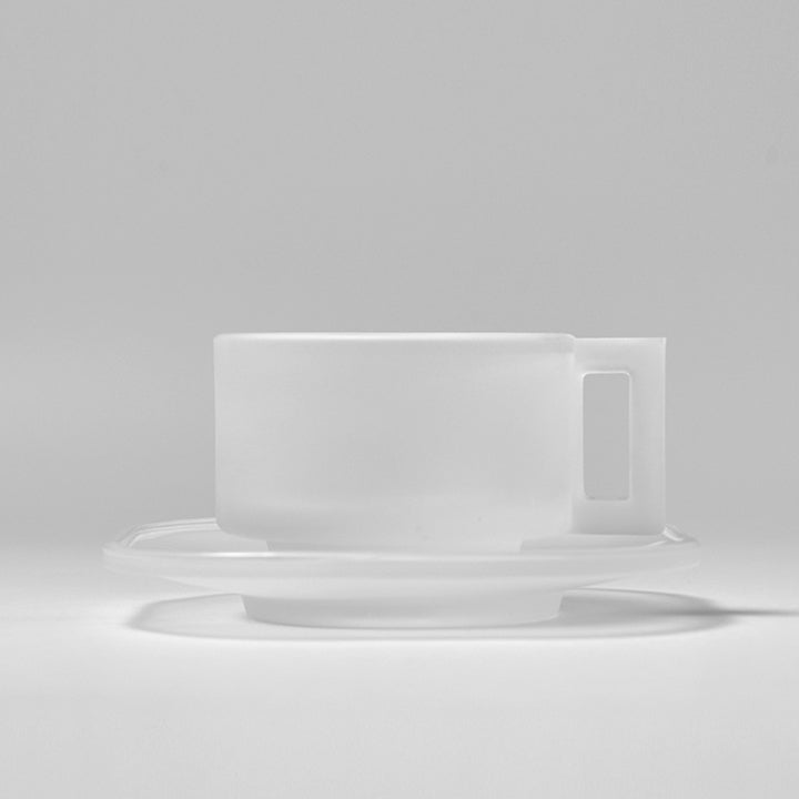 Cup and Saucer /Frosted