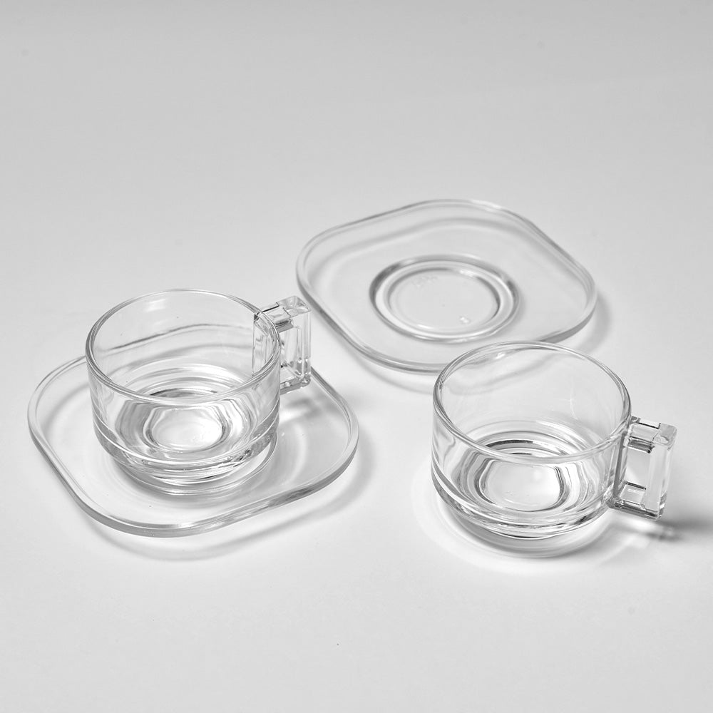 Cup and Saucer/Clear