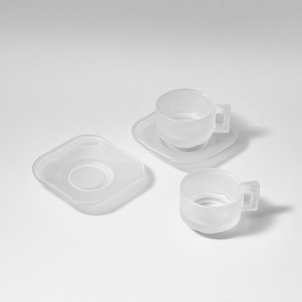 Espresso Cup and Saucer /Frosted