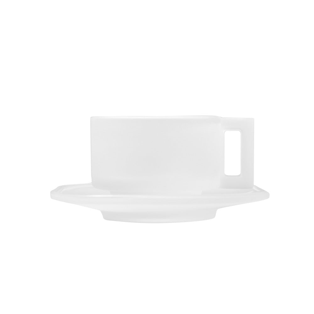 Cup and Saucer /Frosted