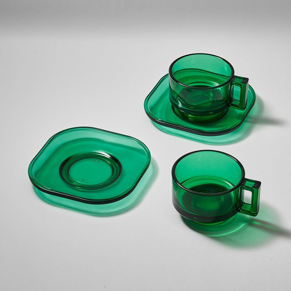 Cup and Saucer / Green