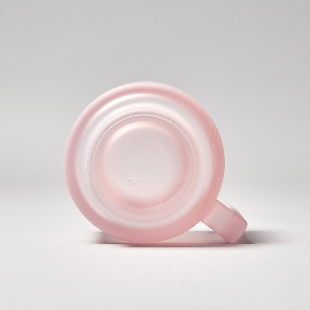 Cup and Saucer / Pink Frosted
